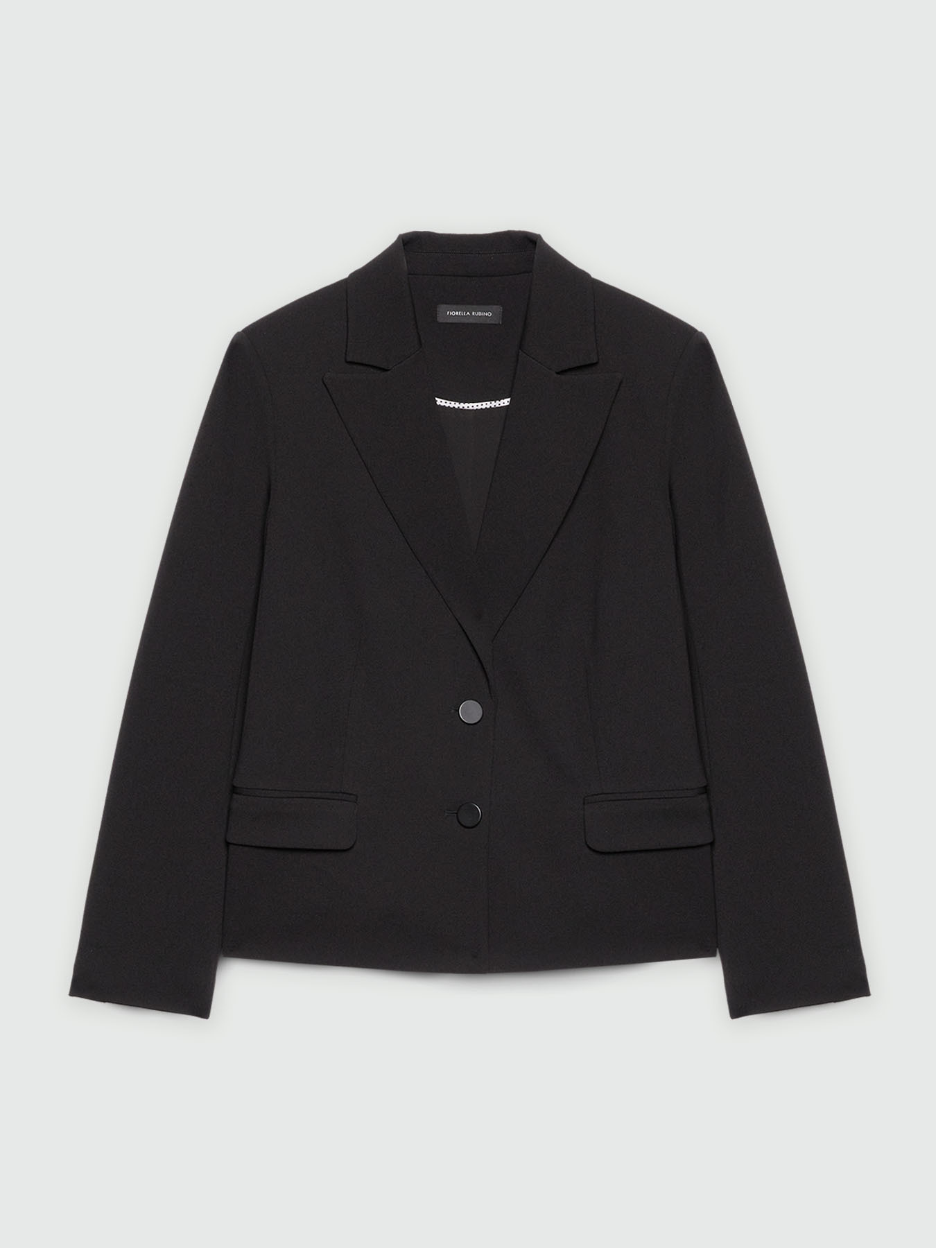 Cropped blazer in stretch fabric image number 4