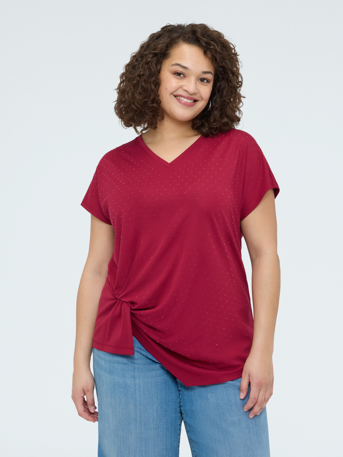 T-shirt with draping and light spots image number 0