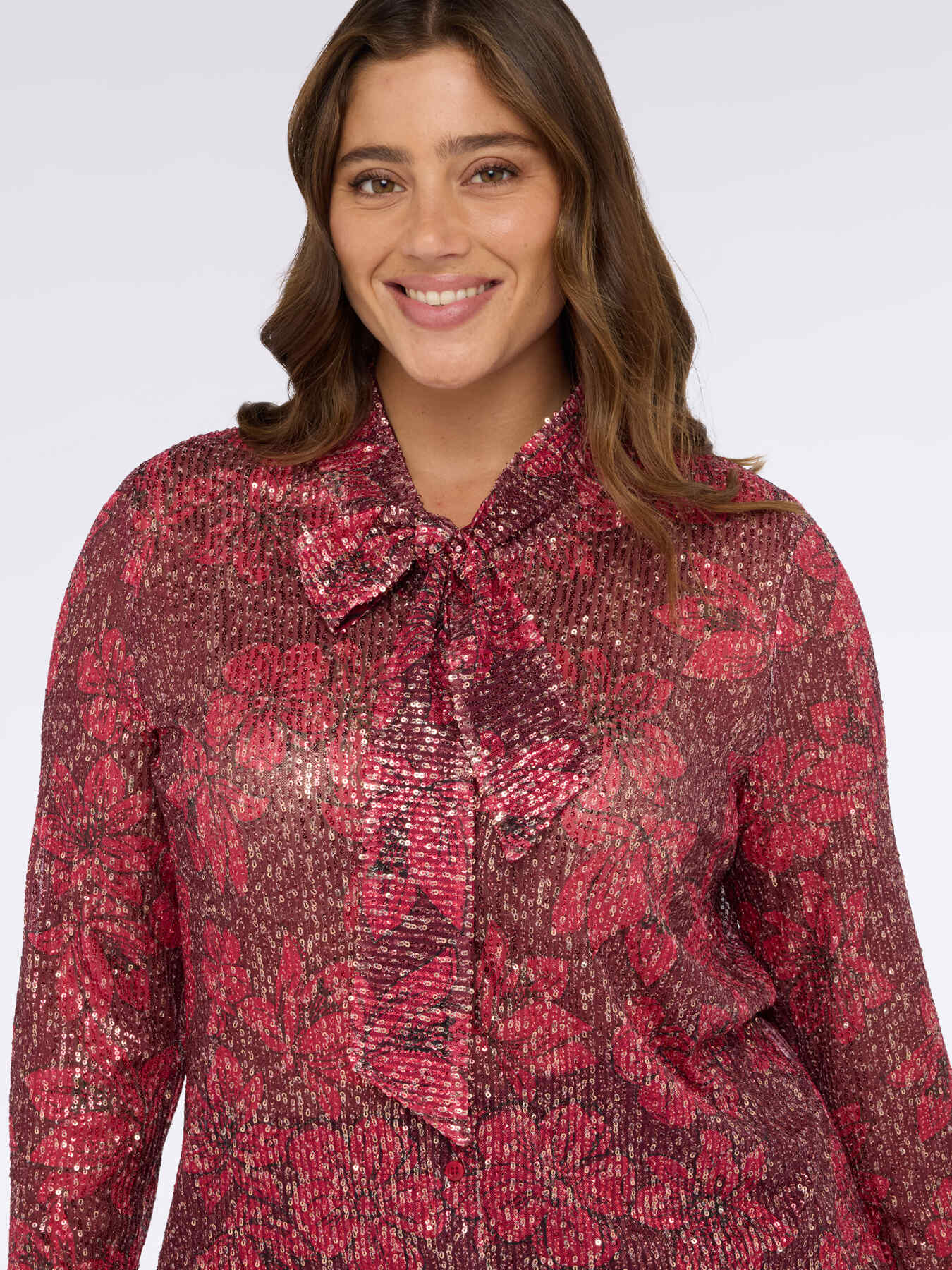 Tulle shirt with sequins image number 3