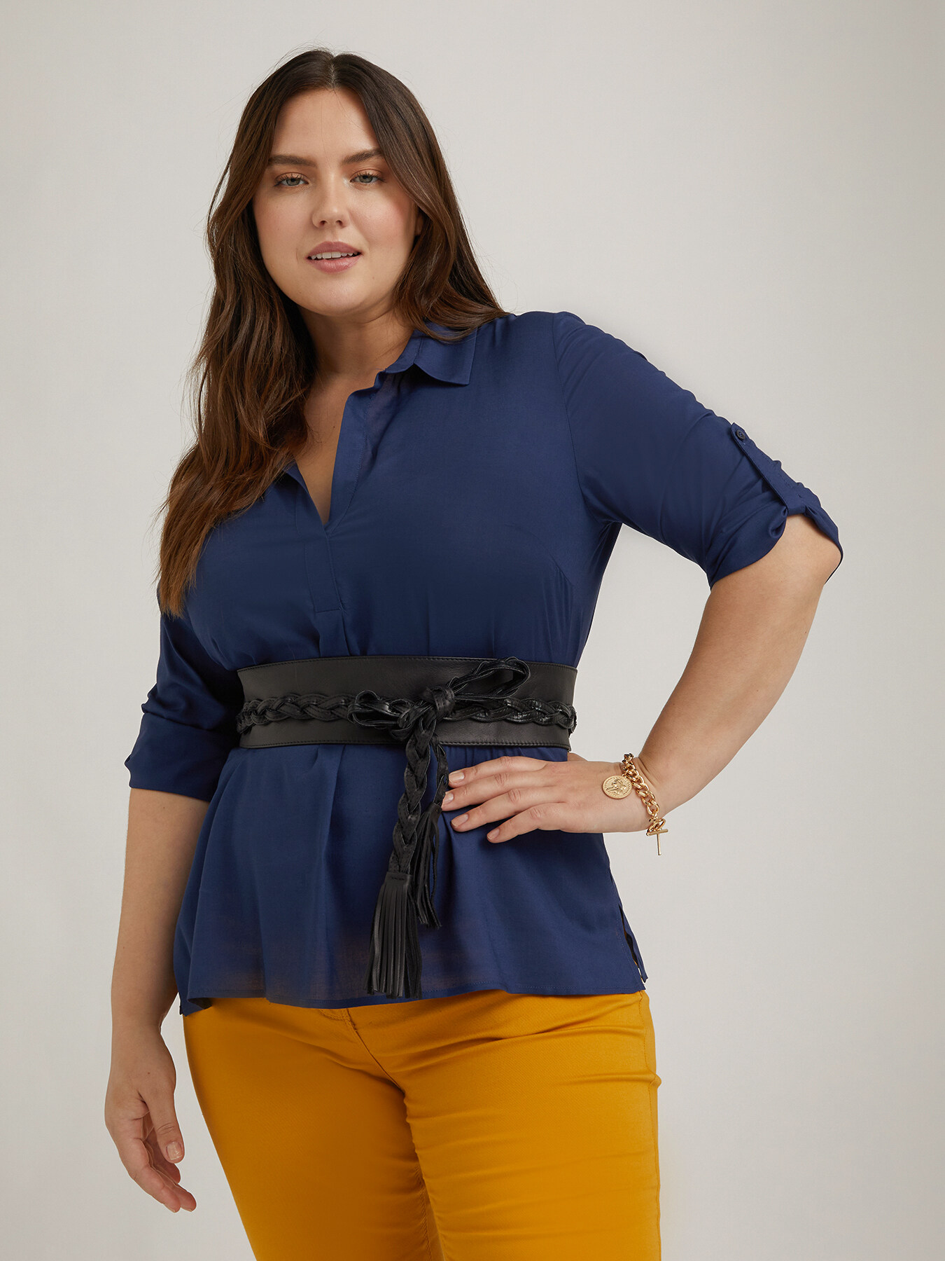 Fusciacca in pelle intrecciata image number 0