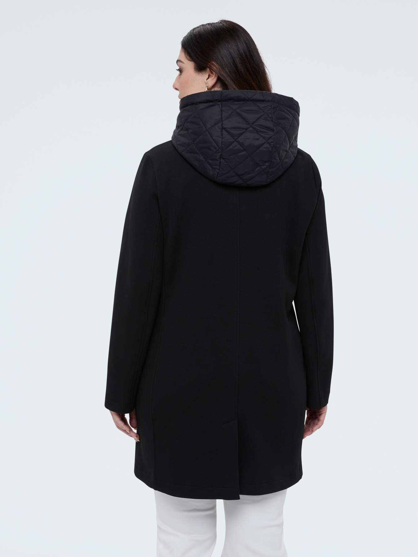 Manteau en scuba avec plastron amovible image number 1
