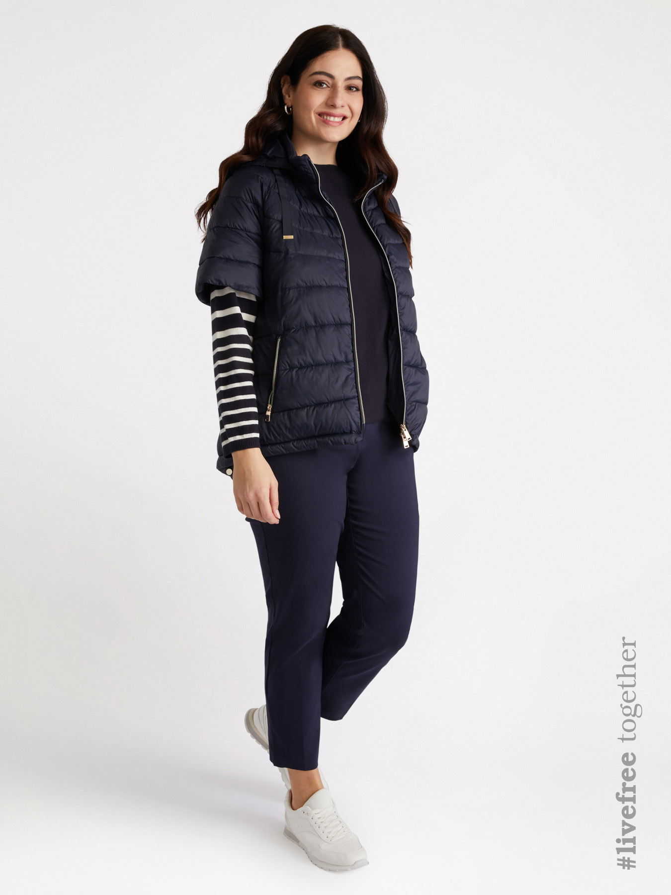 Piumino maniche corte con imbottitura in Sorona&reg; Aura image number 0