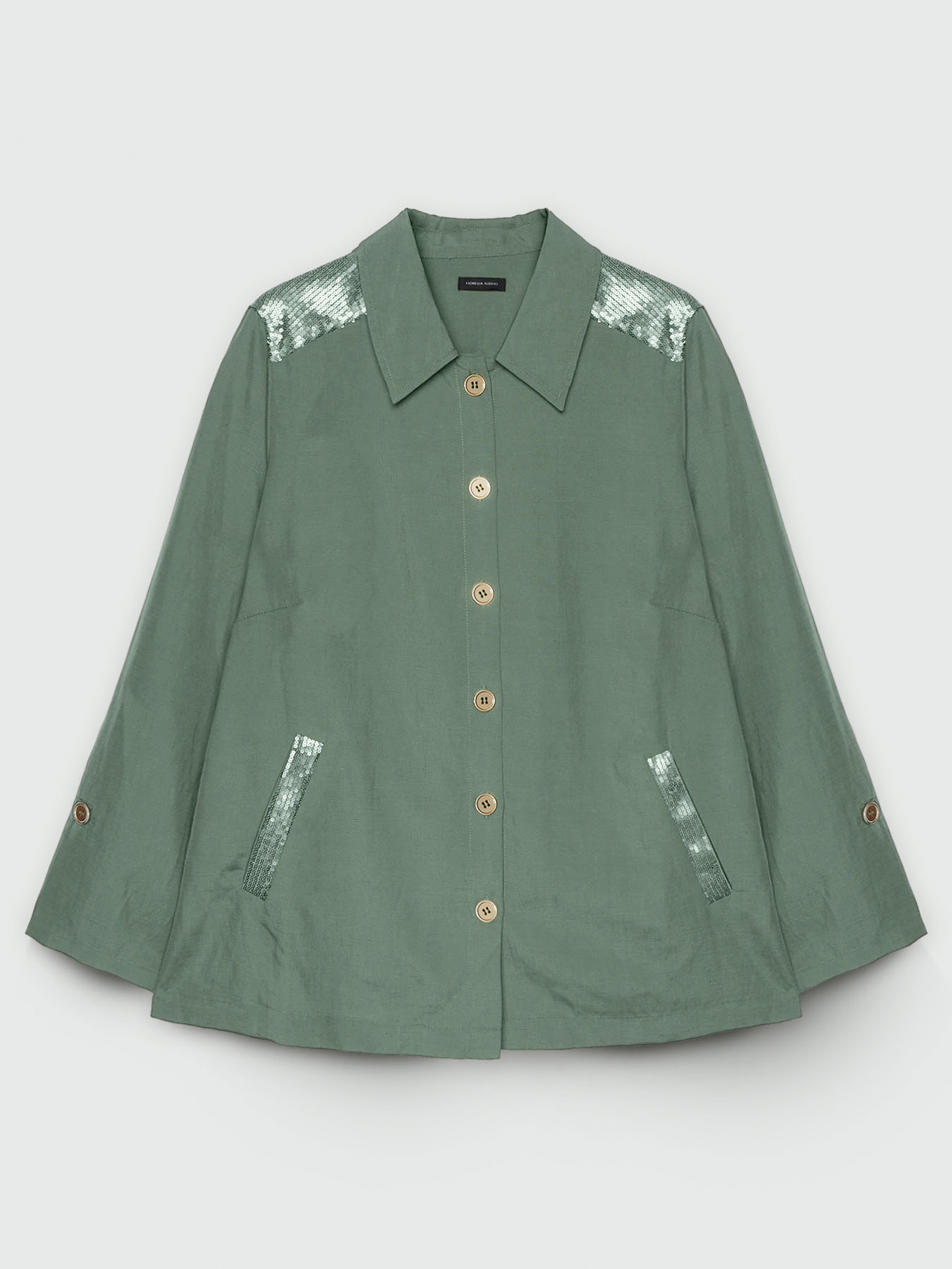 Oversized shirt with embroidery image number 5