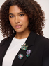 Double-breasted blazer with jewel embellishment image number 3