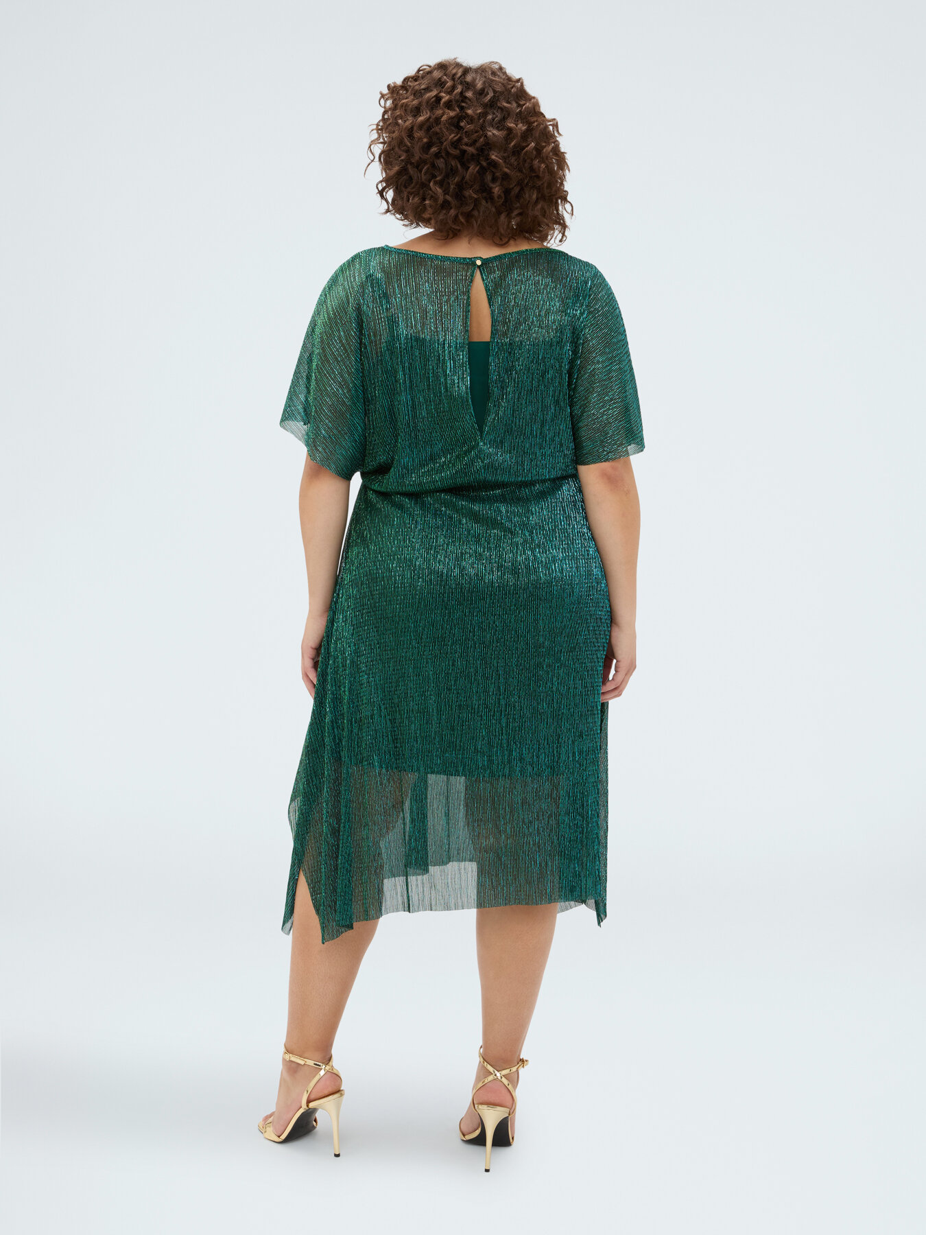 Lurex crepe dress image number 1