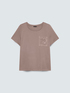 T-Shirt aus Baumwolle mit H&auml;keltasche und Pailletten image number 4