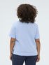 Round neck shirt in linen and viscose blend image number 1