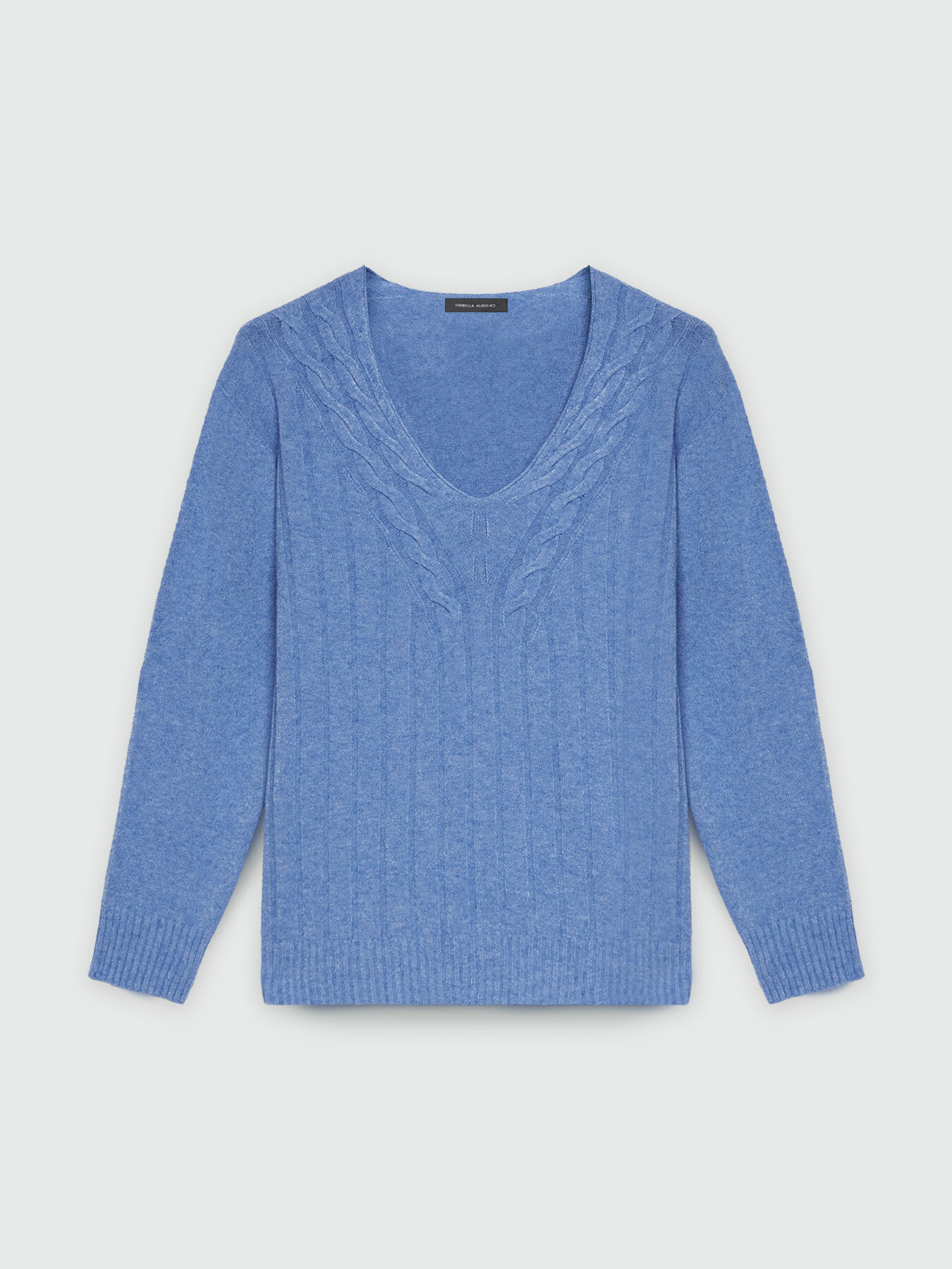 Pullover mit Zopf- und langen Rippenmuster image number 4