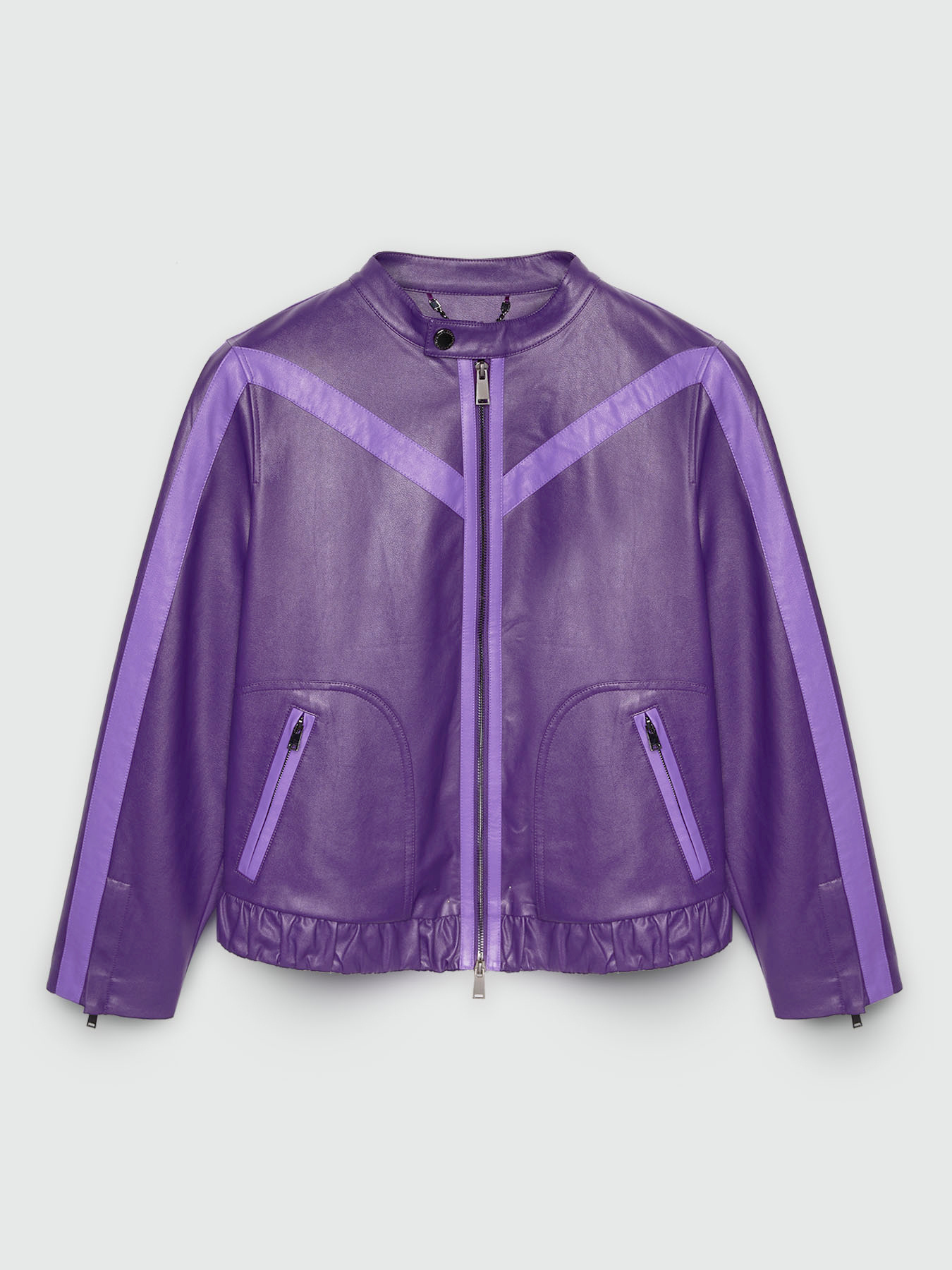 Chaqueta biker de dos colores image number 5