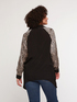 Viscose blouse with animal print sleeves image number 1