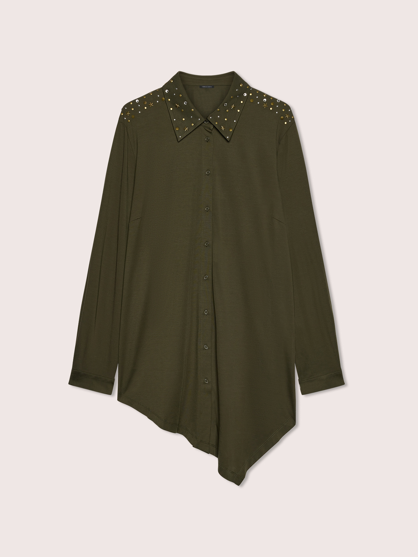 Asymmetric shirt with studs image number 4