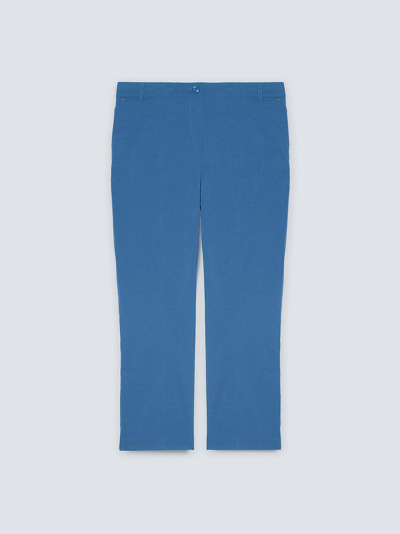 Straight-leg ankle-length trousers
