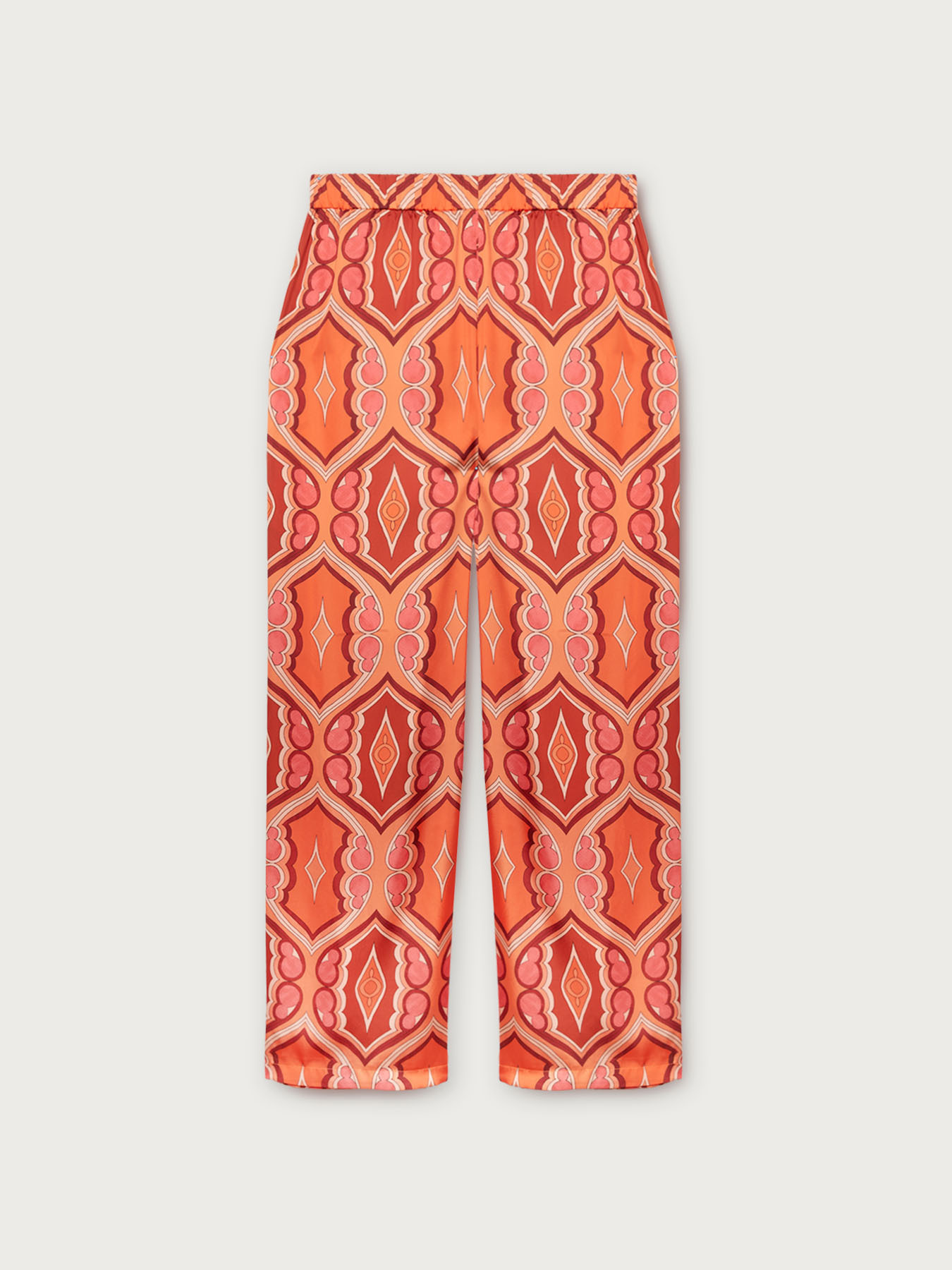 Pantalon en satin &agrave; imprim&eacute; Sixties image number 3