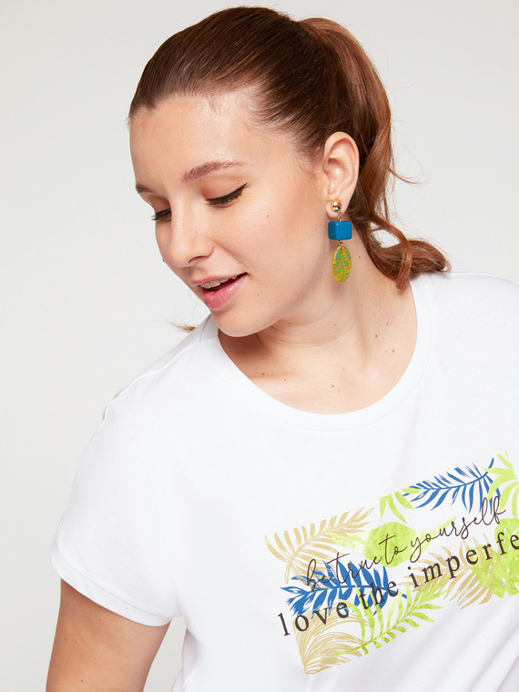 Fiorella Rubino T-shirt con stampa davanti Donna