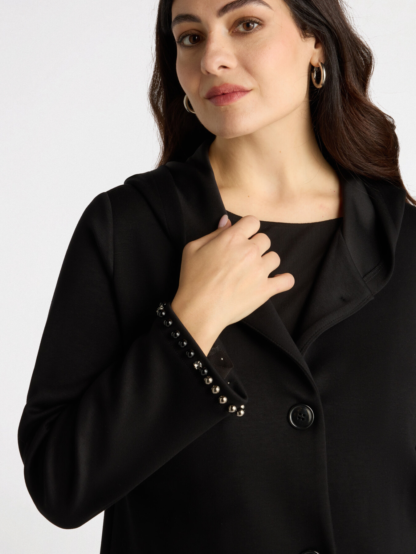 Sweat-shirt en n&eacute;opr&egrave;ne avec broderie image number 2