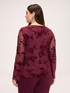 Tulle T-shirt with flock embroidery image number 1