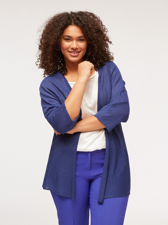 Fiorella Rubino Cardigan aperto lurex Donna