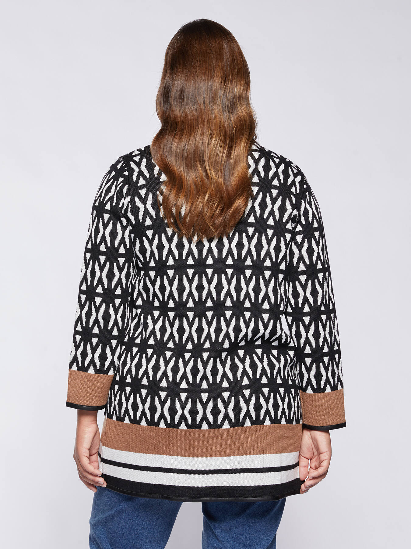 Jacquard maxi cardigan image number 1