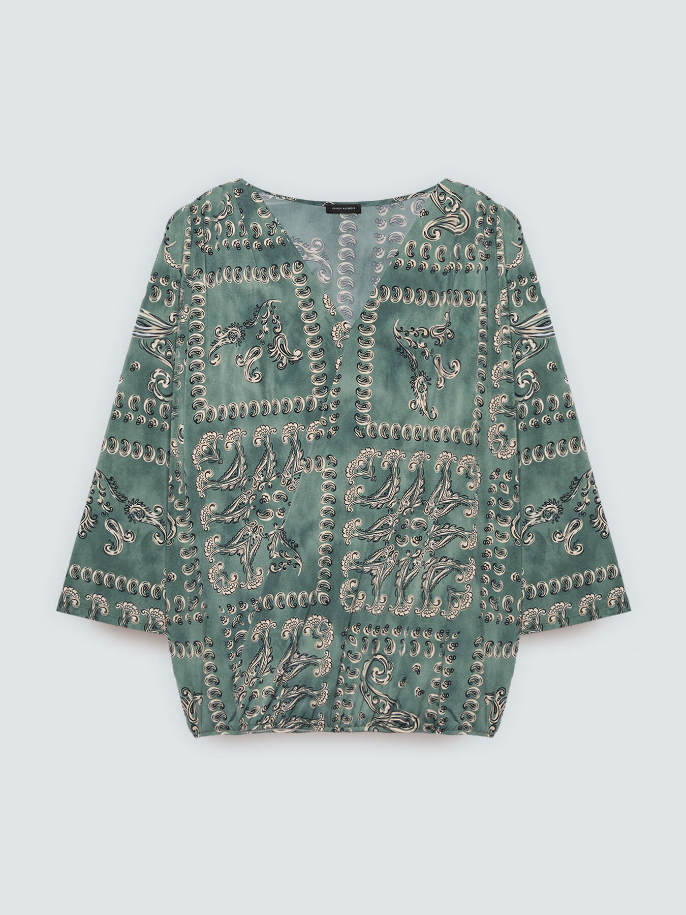 T-shirt in jersey con stampa paisley image number 4