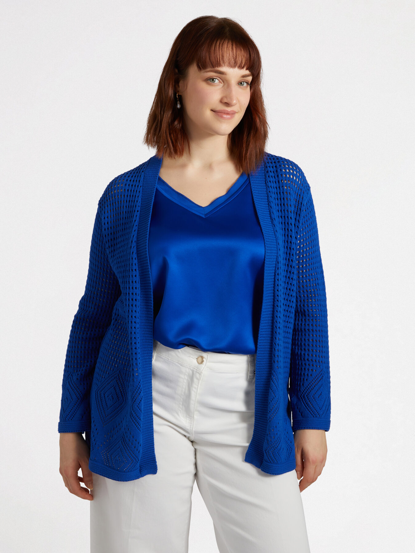 Long openwork cardigan image number 2