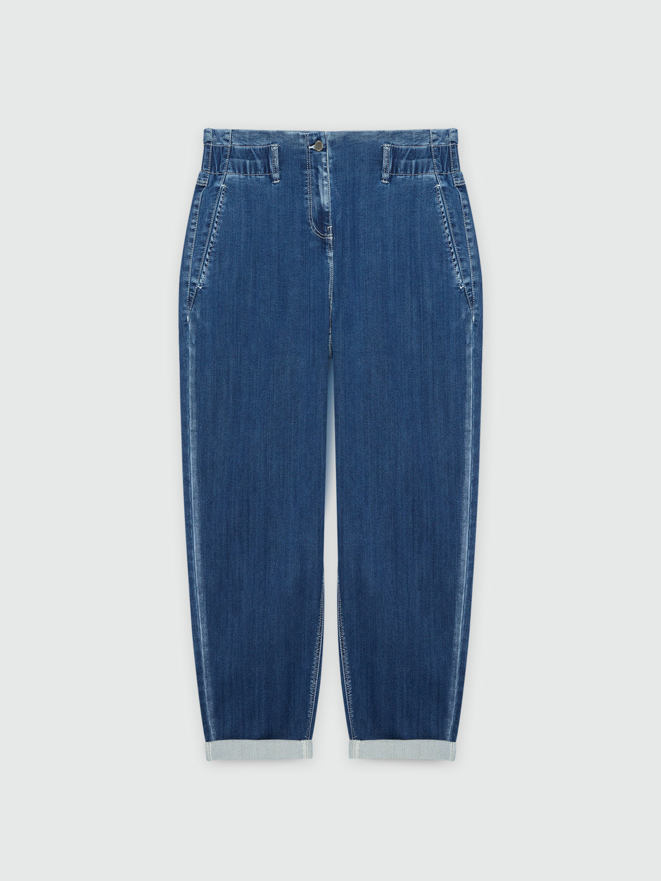 Balloon jeans with contrast stitching image number 4