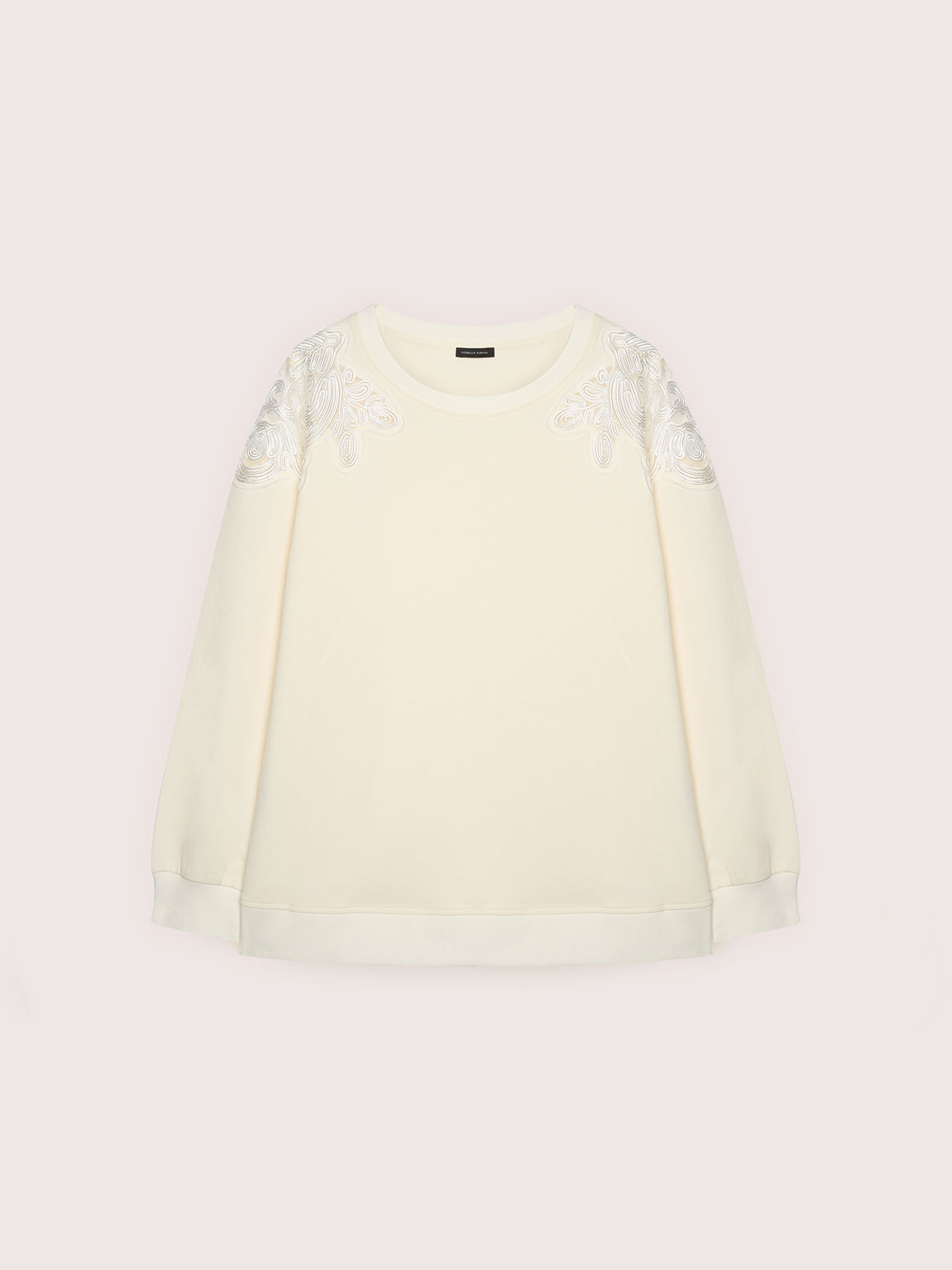 Sweatshirt with floral embroidery image number 4