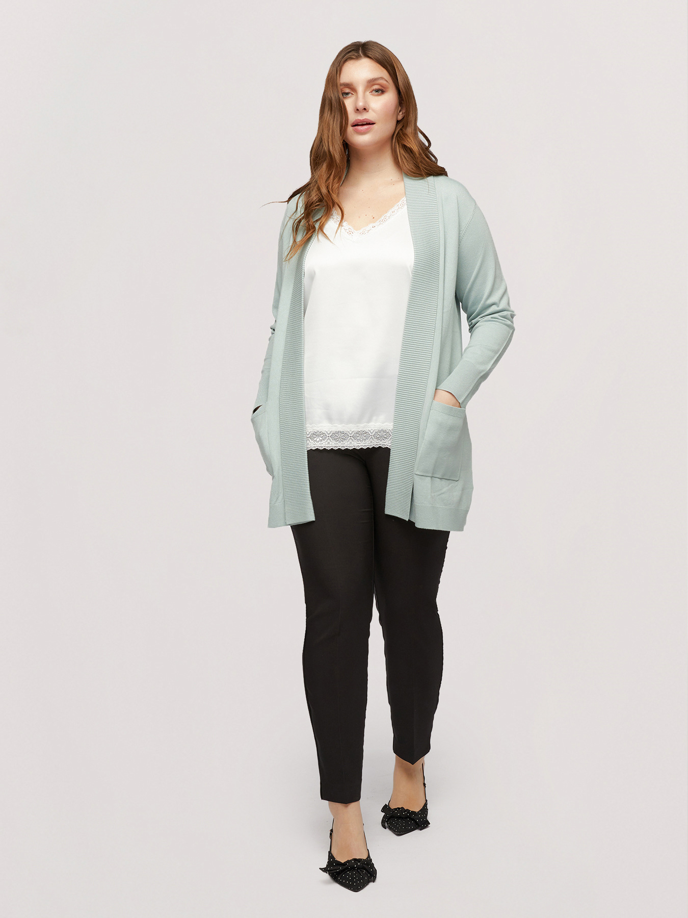 Cardigan lungo in viscosa comfort image number 2