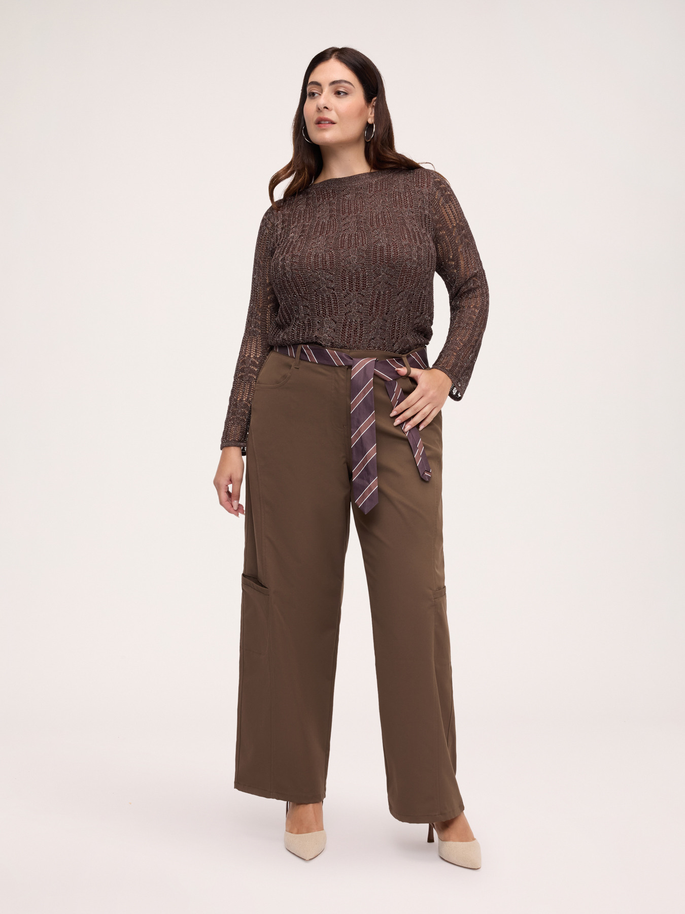 Openwork viscose blend sweater image number 2