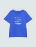 T-Shirt aus Baumwolle mit Print und Perlen image number 4