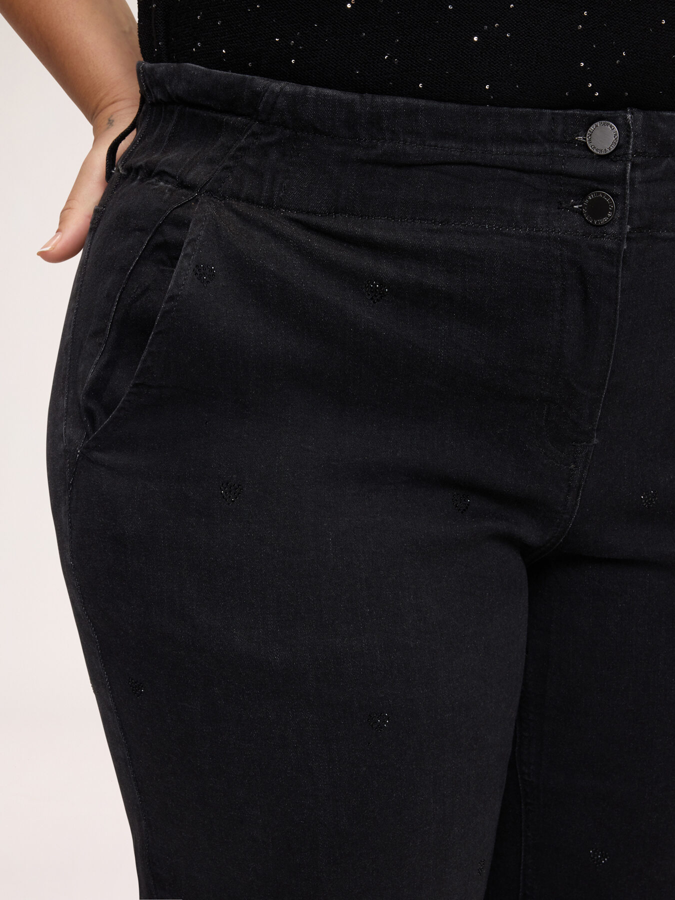 Balloon Jeans black with embellishments image number 3