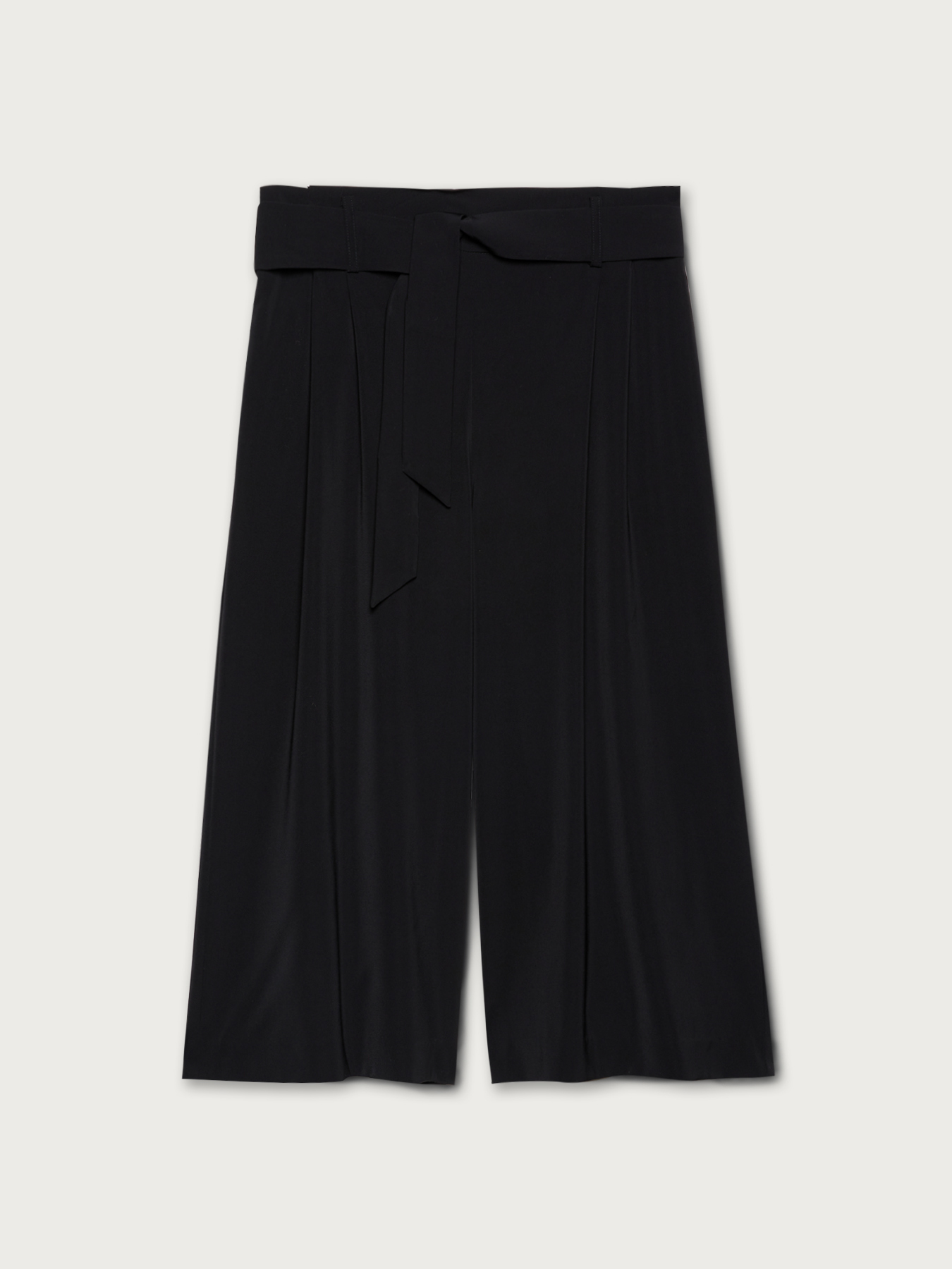 Pantaloni wide cropped con fusciacca image number 3