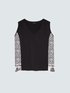 Two-tone top with tassels image number 4