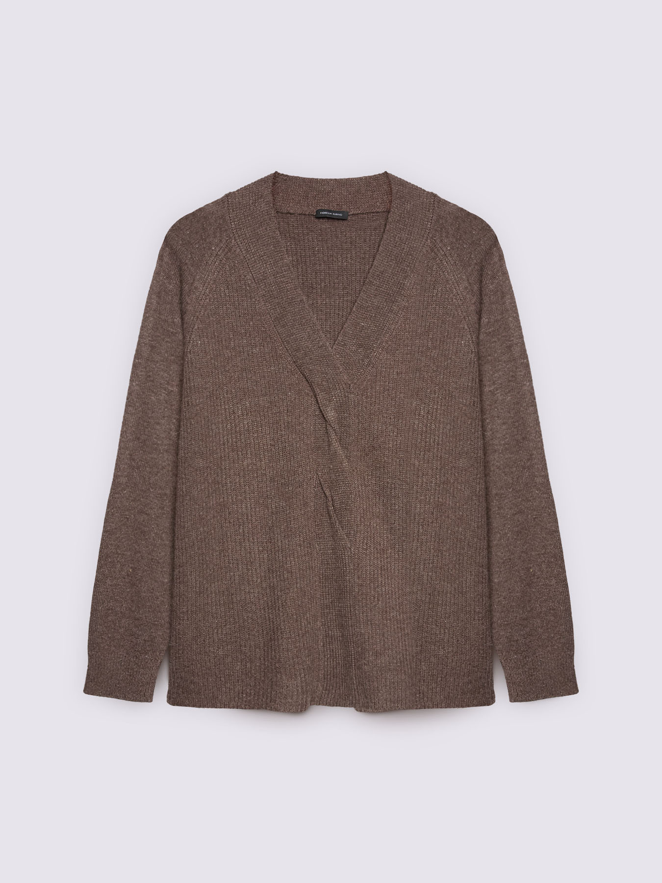 Ribbed sweater with neckline and braid decoration image number 4