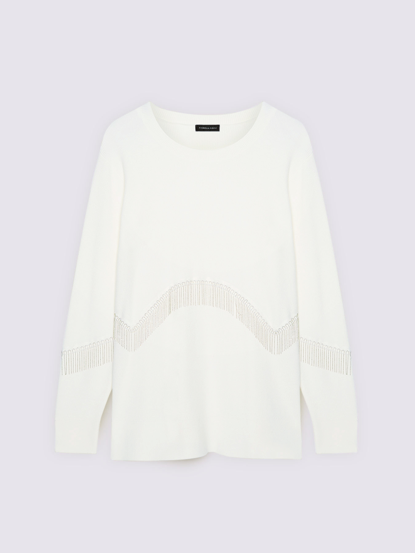 Sweater with fringe detail image number 5