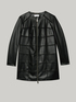 Long faux leather patterned jacket image number 3