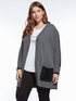 Cardigan lungo con bordi neri image number 0