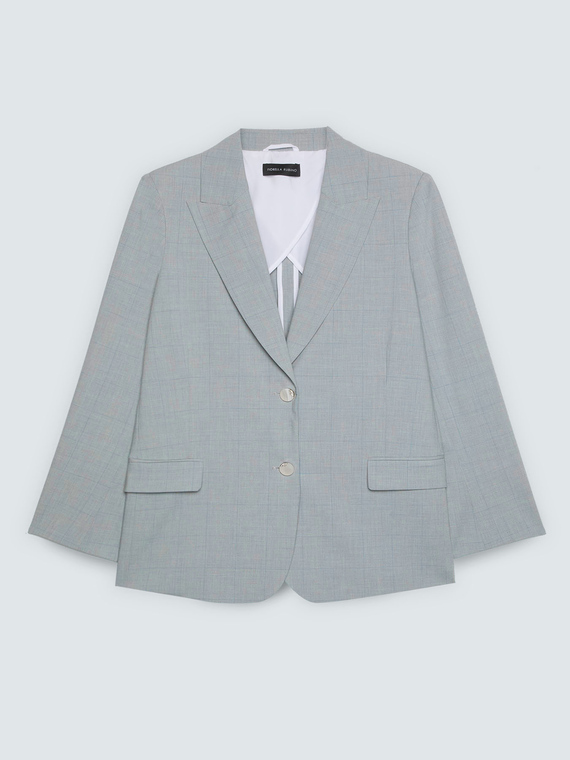 Blazer imprim&eacute; &agrave; carreaux