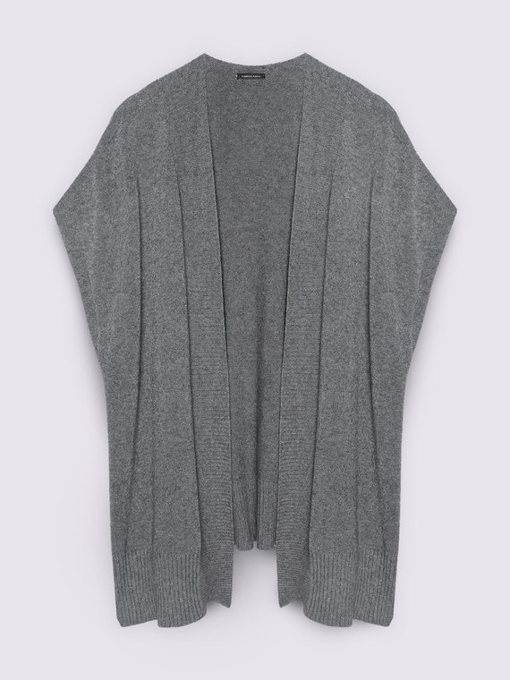 Mixi fine knit vest with kimono sleeves
