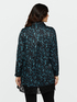 Printed satin dress with lace image number 1