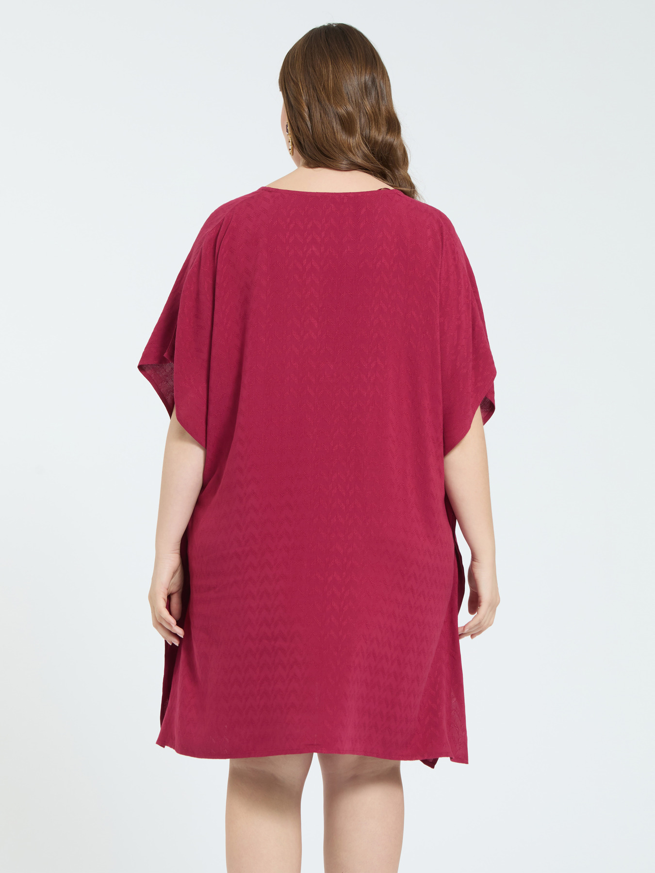 Closed kaftan in jacquard viscose image number 1