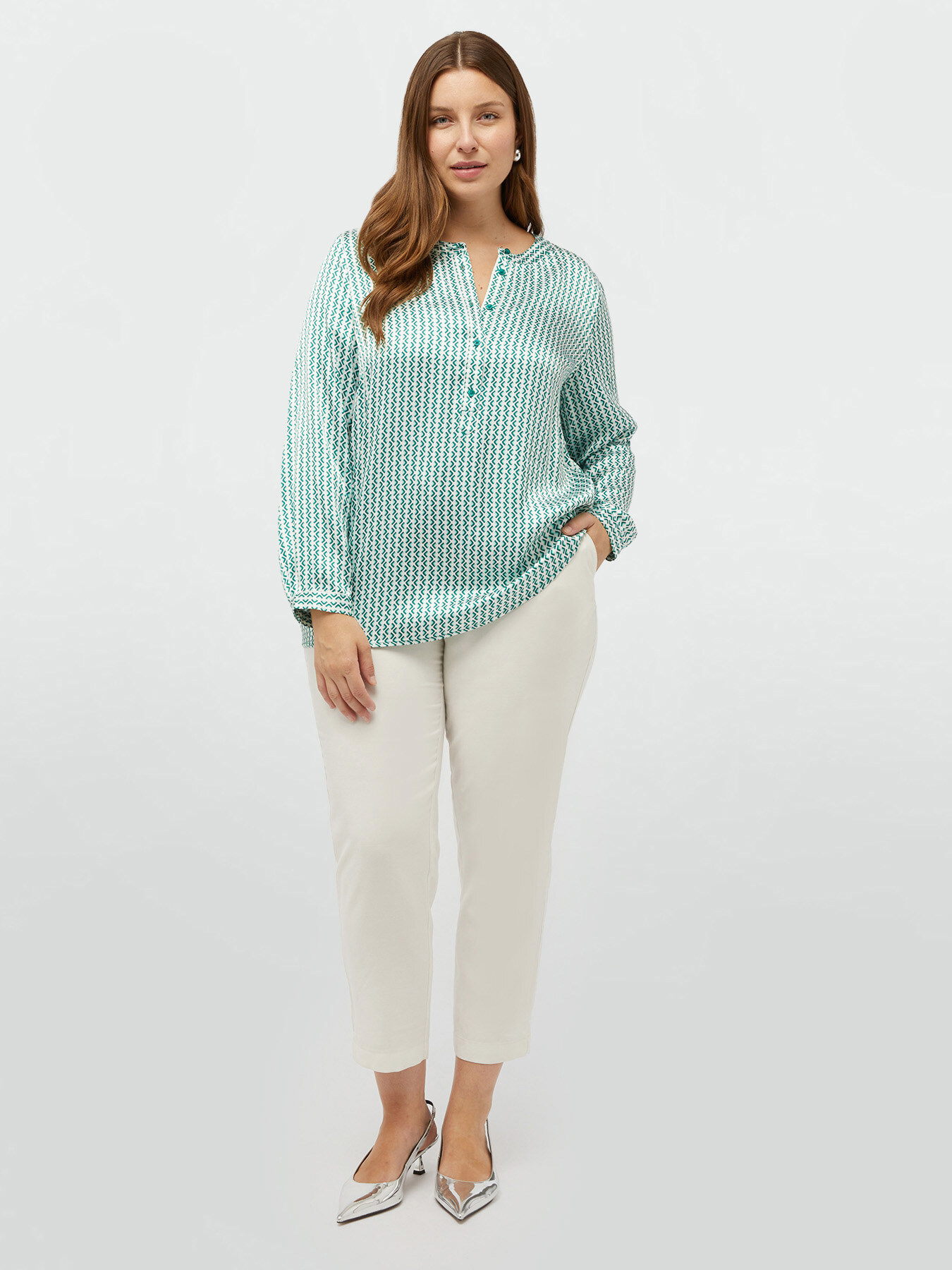 Blusa Fiorella Rubino On Line Saldi Blusa In Raso Stampato