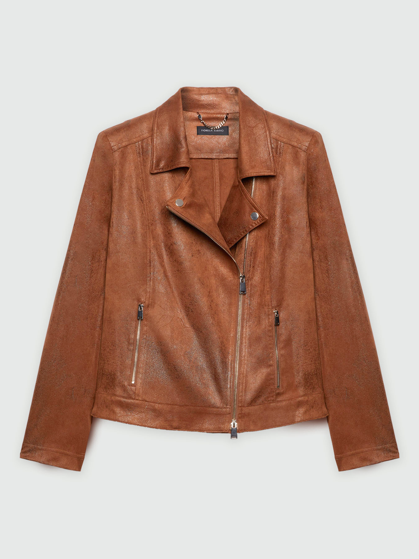 Used effect biker jacket image number 4