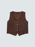 Gilet en m&eacute;lange lin et viscose image number 1