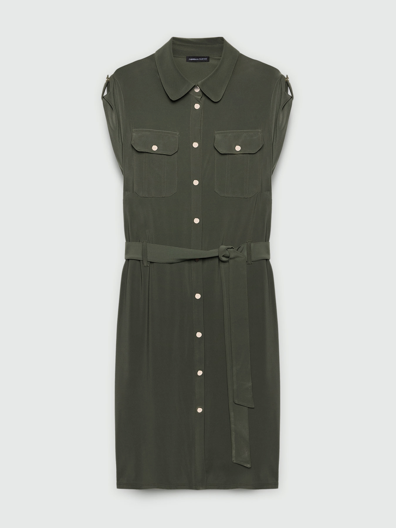 Chemisier dress with belt image number 4