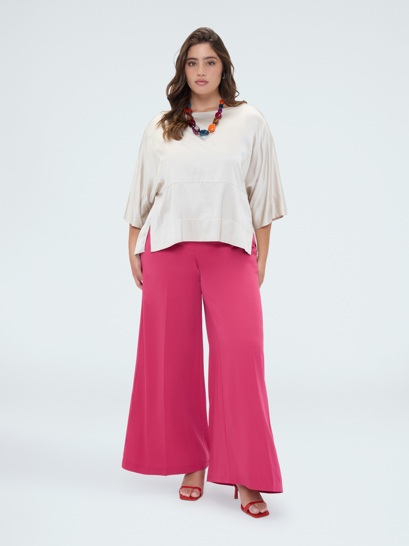 Wide Leg Trousers in Fluid Fabric image number 4