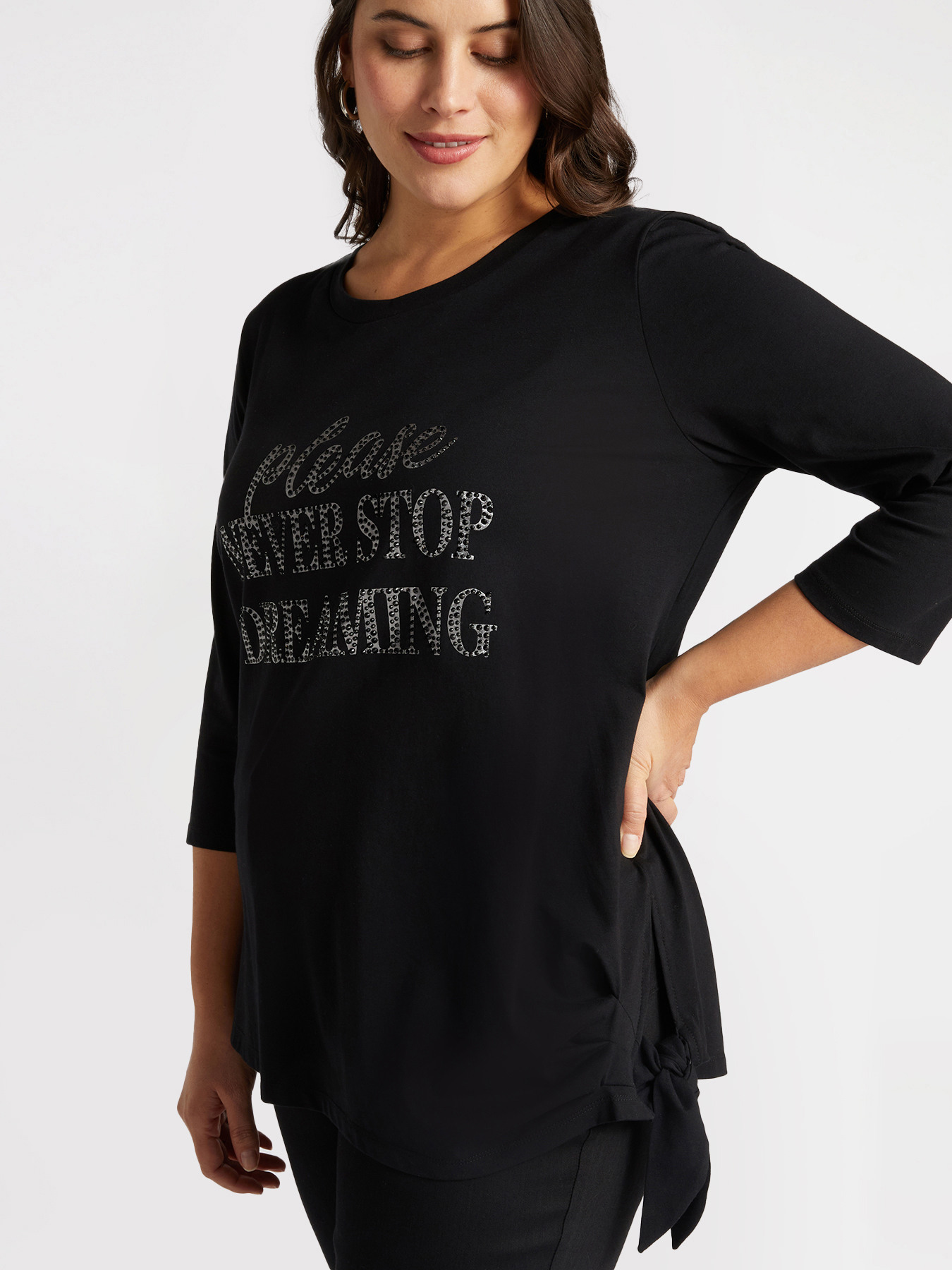 T-shirt avec message de motivation imprim&eacute; image number 3