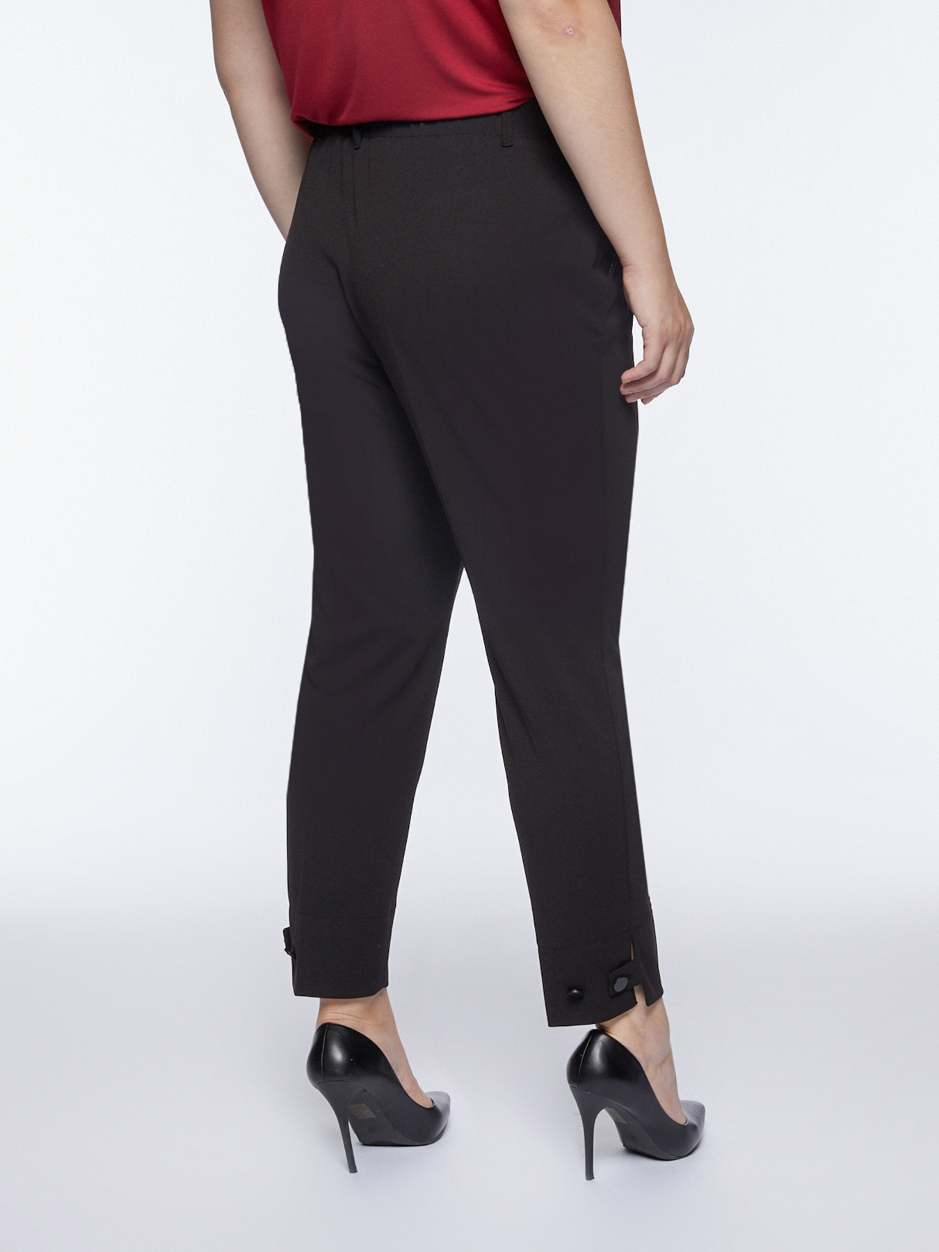 Pantalon en cr&ecirc;pe stretch image number 1