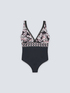 One-piece swimsuit with foliage print image number 4