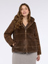 Chaqueta bimaterial con capucha image number 3