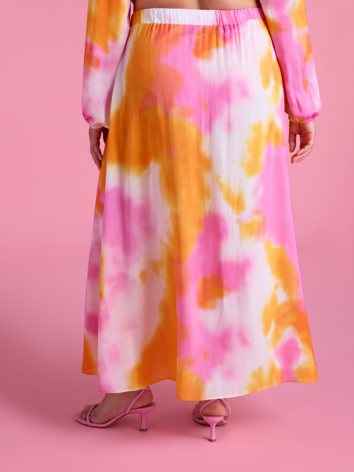 Long tie dye skirt image number 3